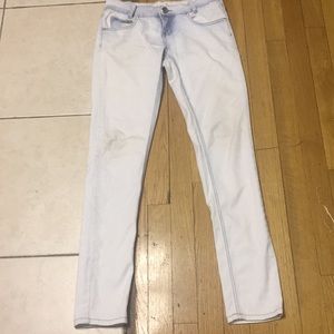 white/blue jeans size 3/4